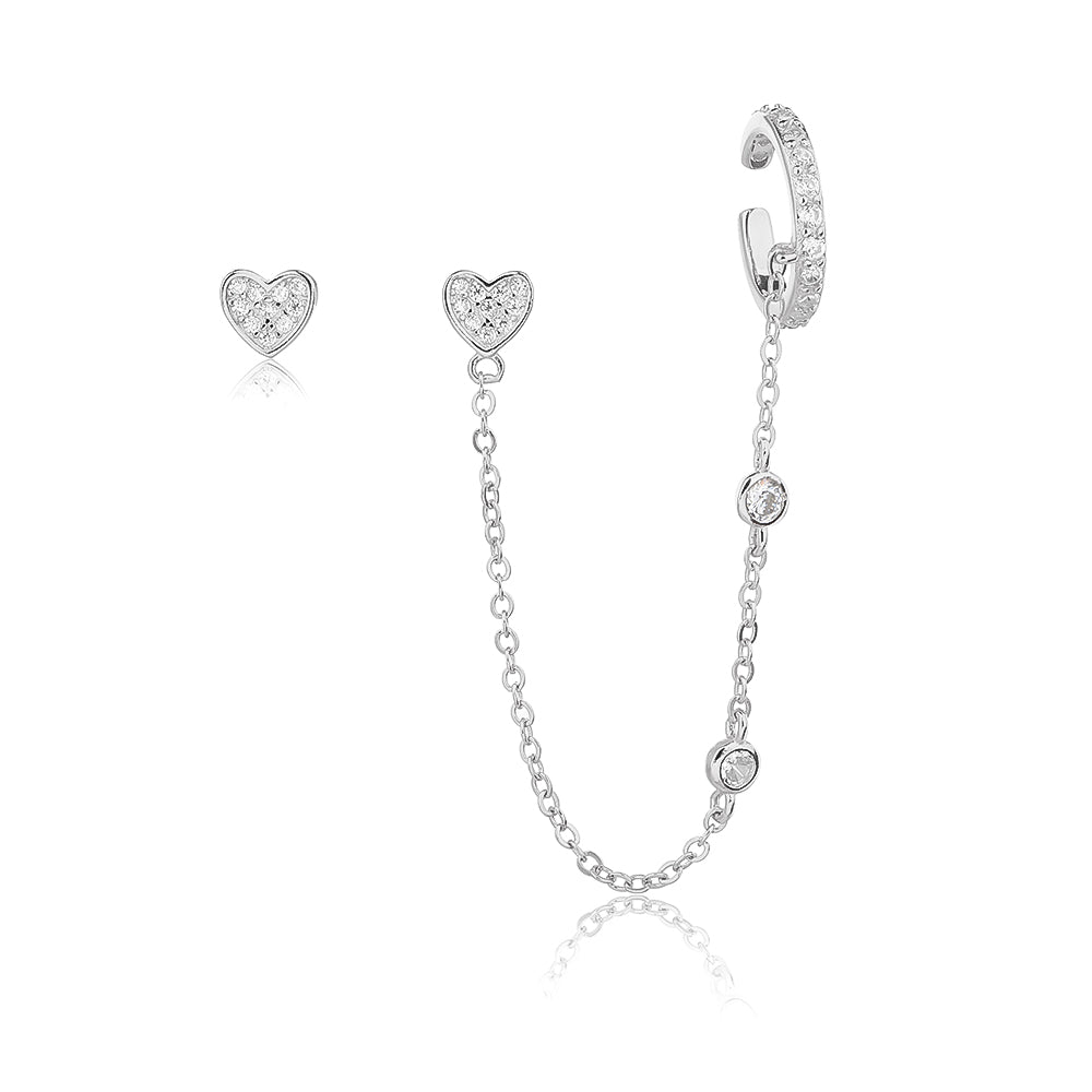 עגיל זוהר - עגילים כסף 925 משובצים