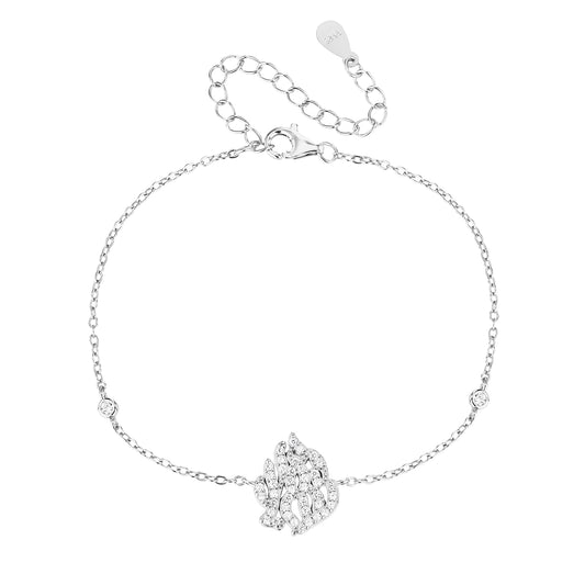 צמיד האש - צמיד כסף 925 משובץ