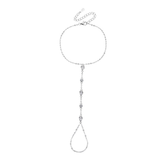 צמיד גאדי - צמיד טבעת מכסף 925 משובץ