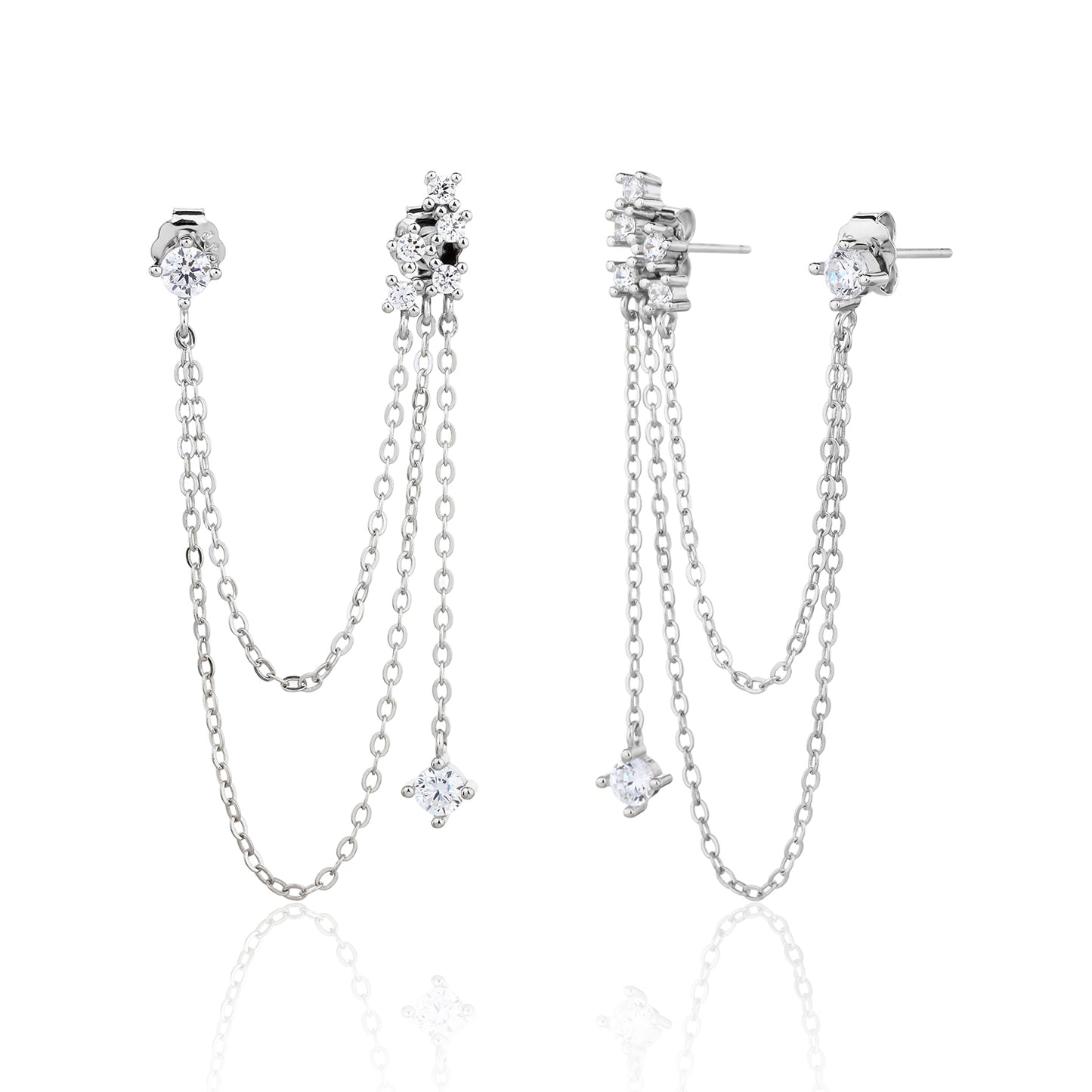 עגיל איתי - עגילים כסף 925 משובצים