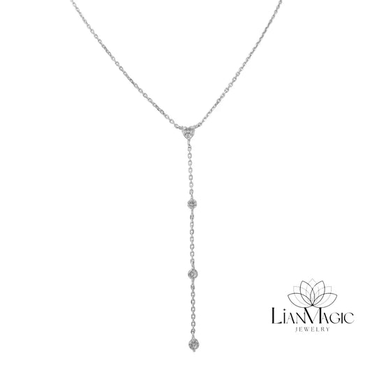 שרשרת אלונה - שרשרת כסף 925 משובצת זרקונים